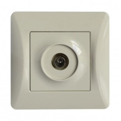 Πρίζα TV Τερματική Μπεζ Lineme H-Series 50-00116-30